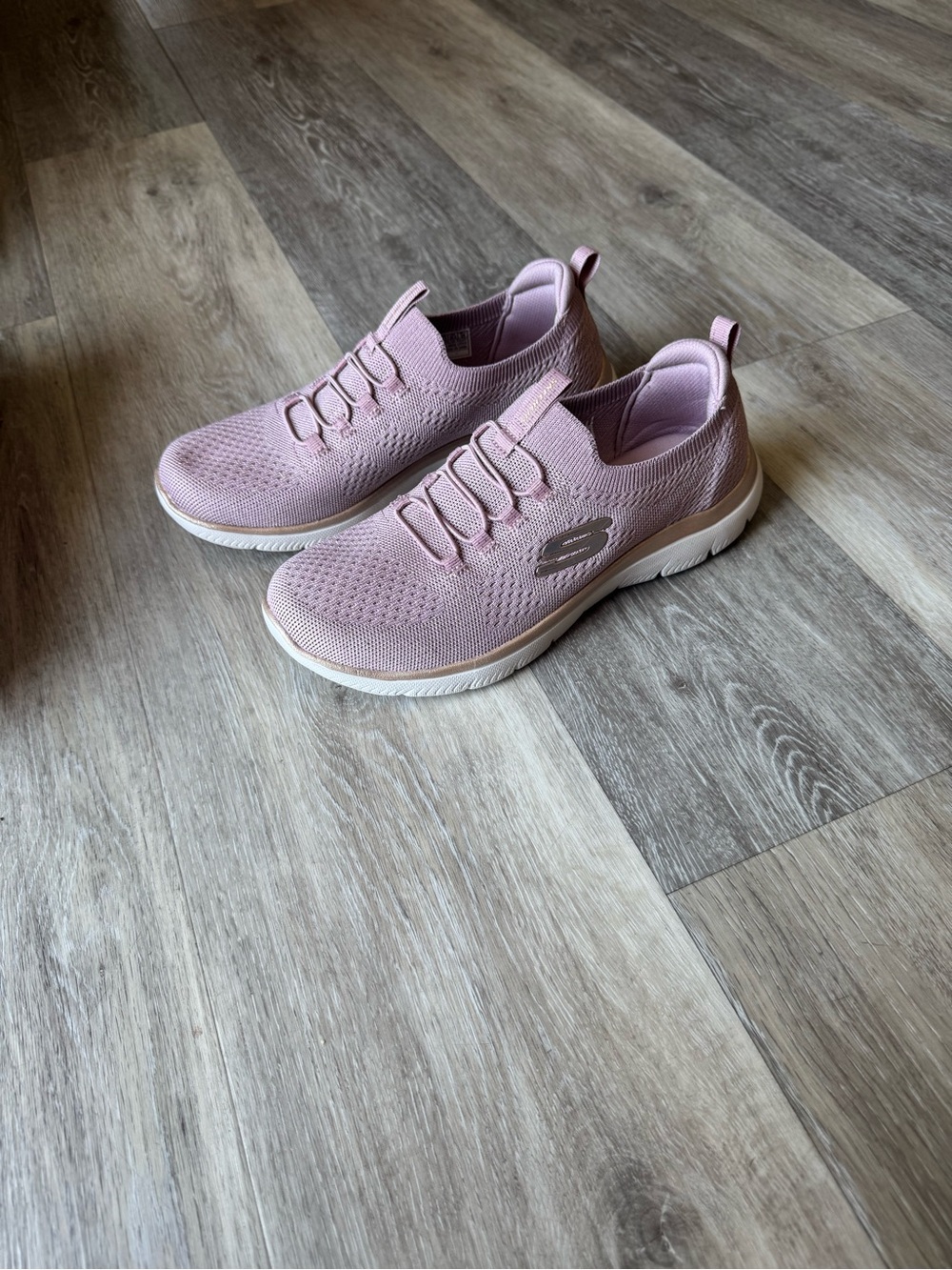 Skechers Women's Pixi Dust or Rose Gold Slip-On Knit Sneakers